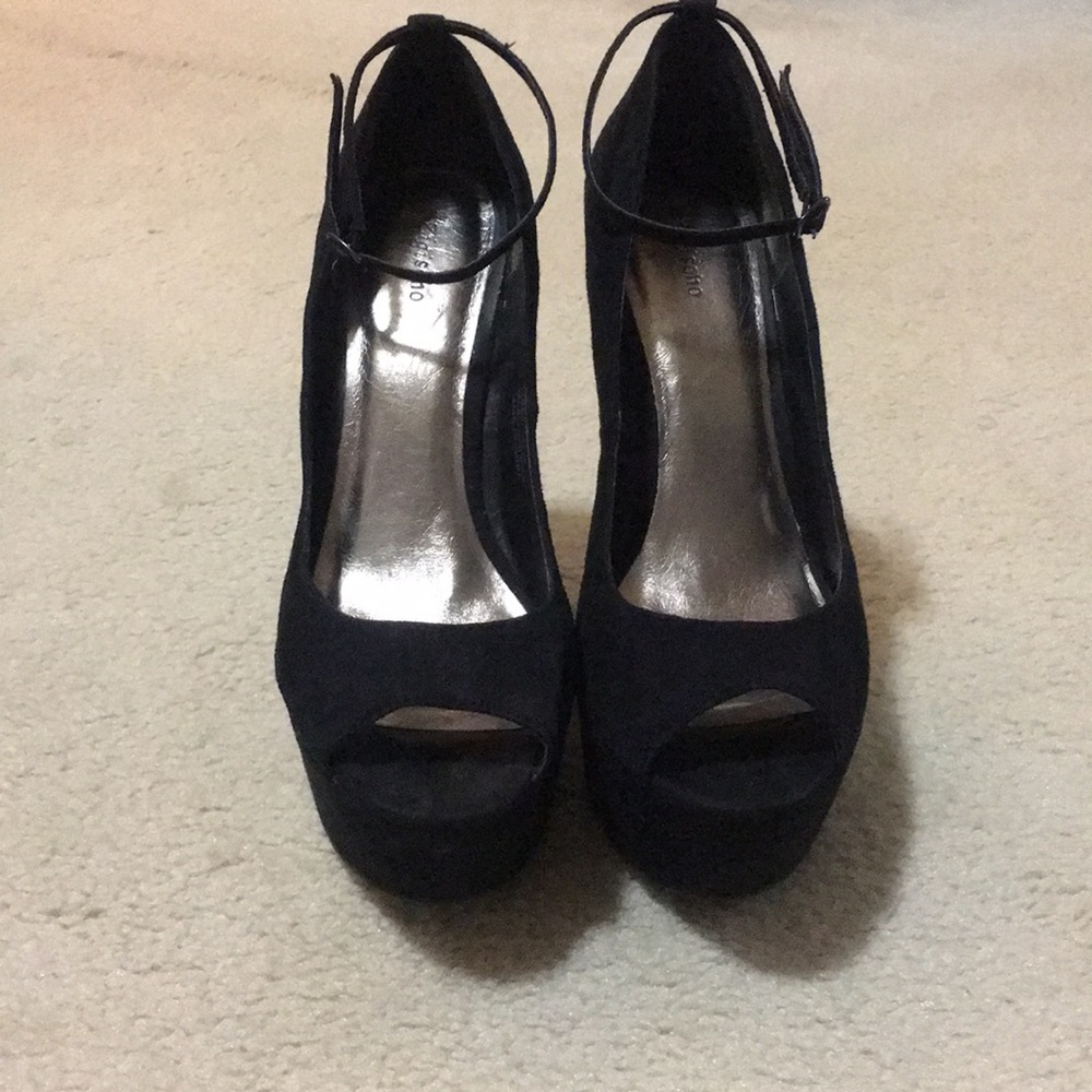 Black Platform Wedge